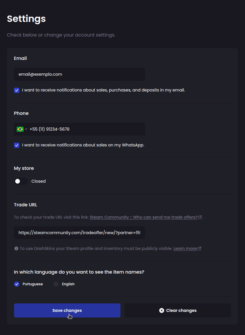 How do I sell my skins? - Step 3