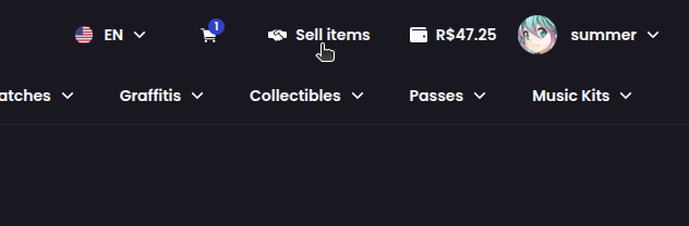 How do I sell my skins? - Step 4