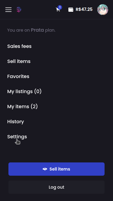 How do I sell my skins? - Step 2