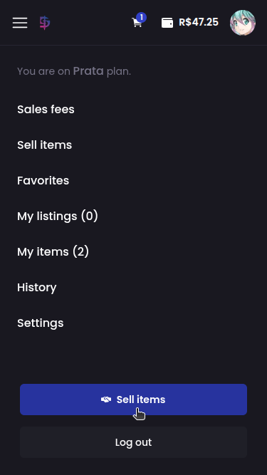 How do I sell my skins? - Step 4