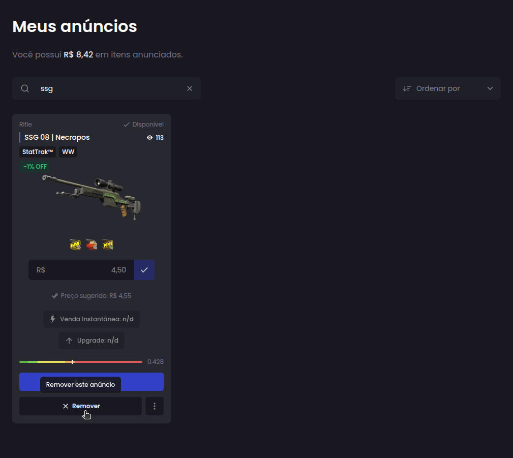 Como remover um anúncio? - Passo 2