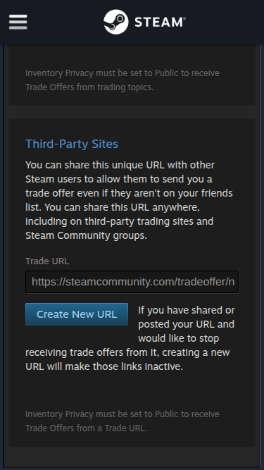 How do I find my trade URL on Steam?