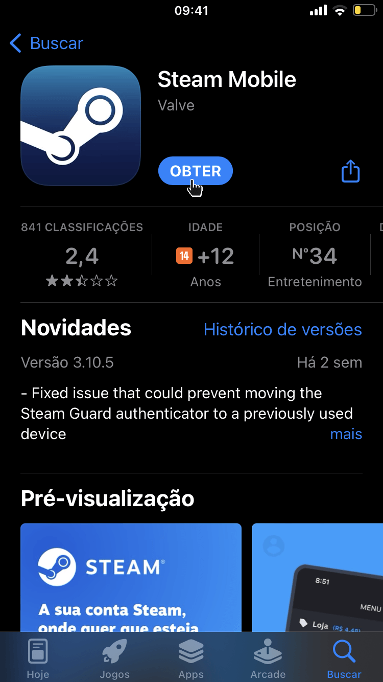 Como habilitar o Steam Guard? - Passo 1