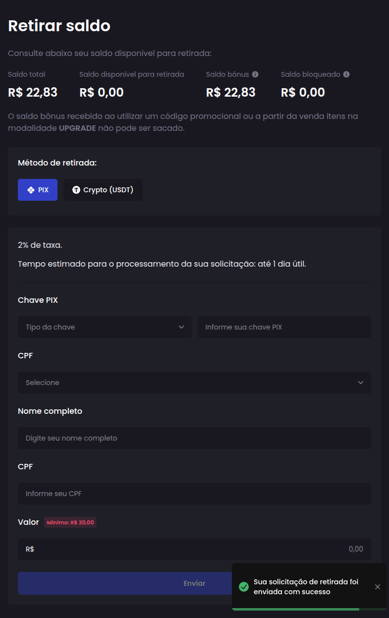 How do I withdraw my balance to my bank account? - Step 4