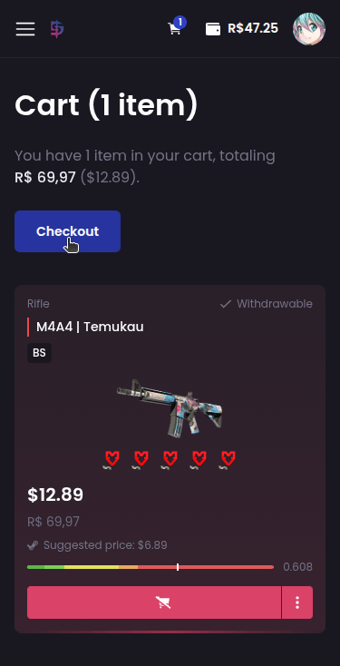 How do I buy skins? - Step 3