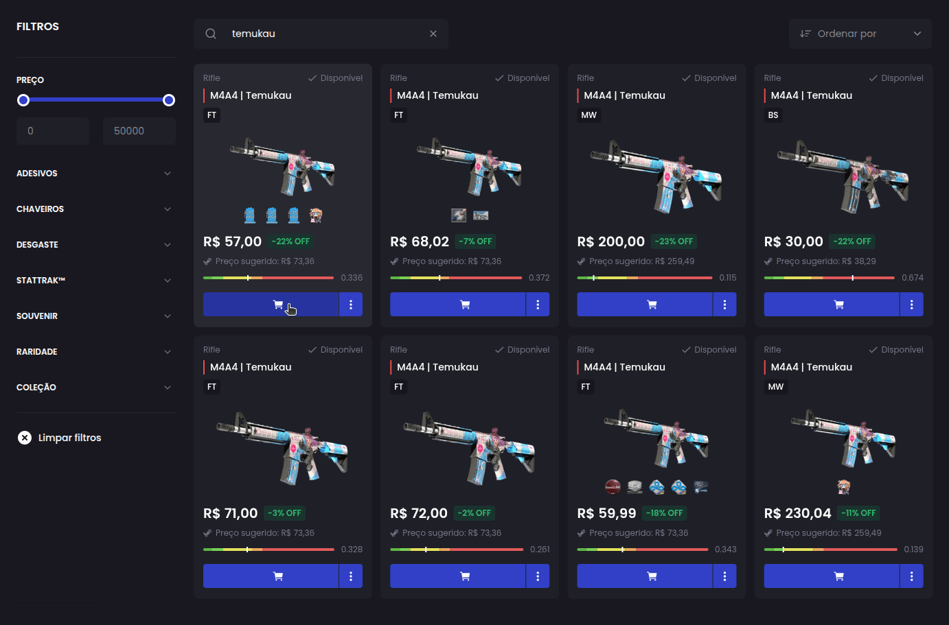 Como faço para comprar skins? - Passo 1