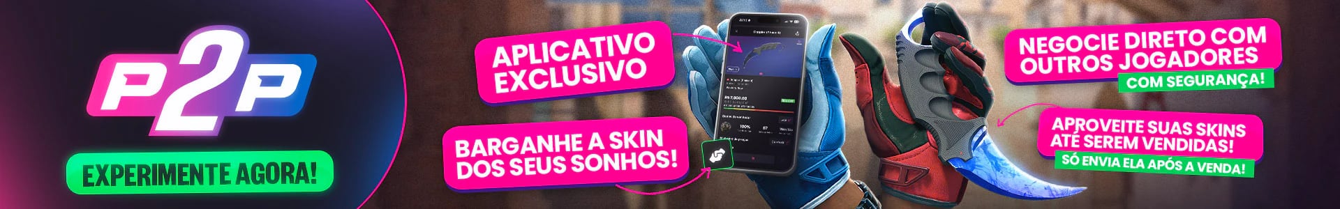 Compre e venda skins de CS2 diretamente com outros jogadores. Experimente nossa plataforma P2P!