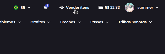 Como vender minhas skins? - Passo 4