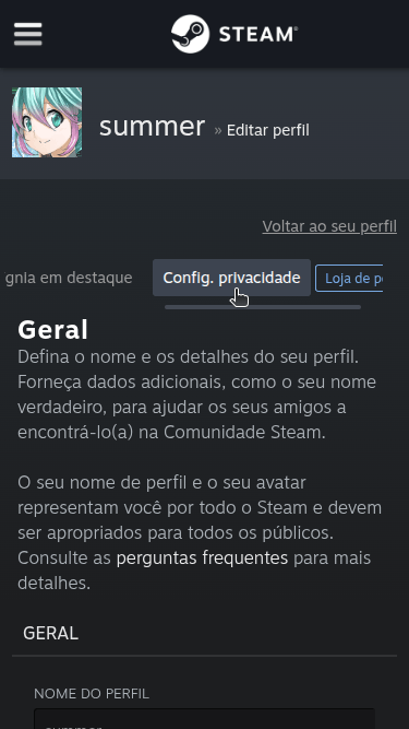 Como alterar a visibilidade de meu perfil e invantário da Steam? - Passo 4