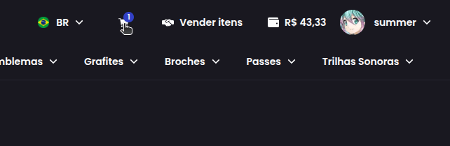 Como faço para comprar skins? - Passo 2