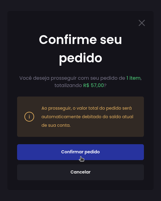 Como faço para comprar skins? - Passo 5