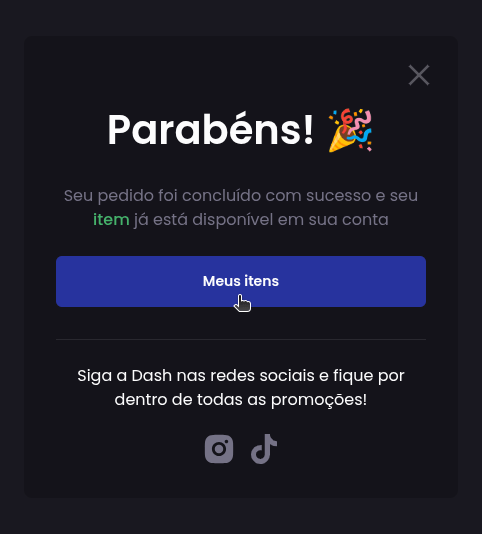 Como faço para comprar skins? - Passo 6
