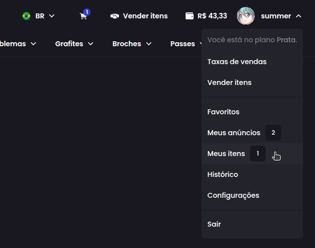 Como faço para retirar minhas skins para minha conta da Steam? - Passo 1